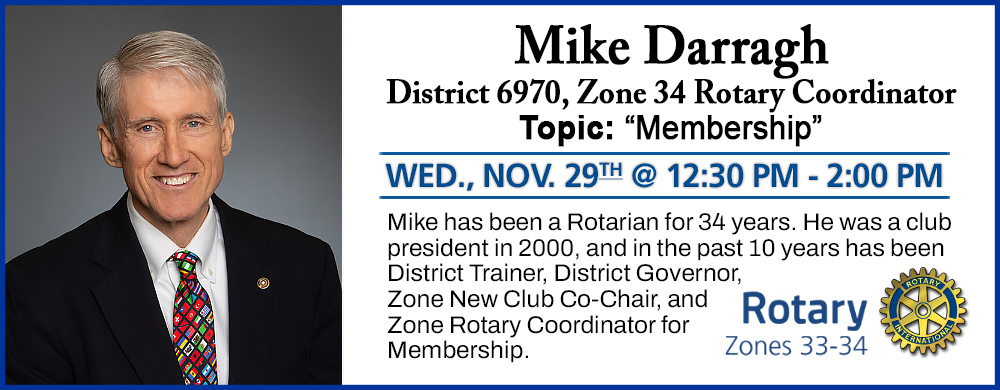 Guest Speaker: Mike Darragh, RC of South Jacksonville Guest Speaker: Mike Darragh, RC of South Jacksonville